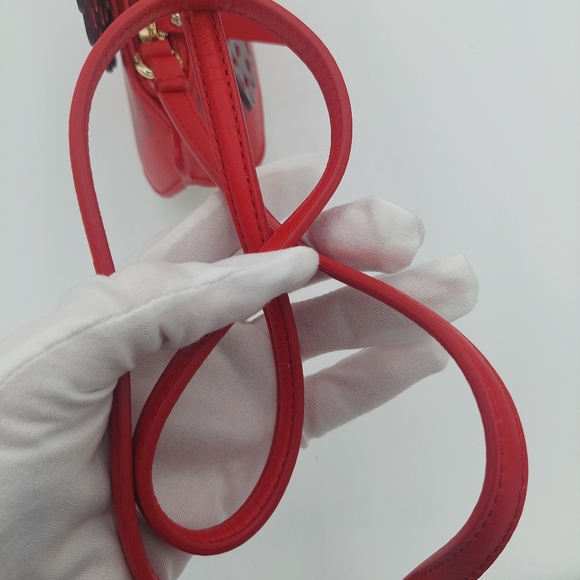 Kate Spade Bird Crossbody Red Robin leather Ooh LaLa Bird& keyring retail $489 - Picture 7 of 11